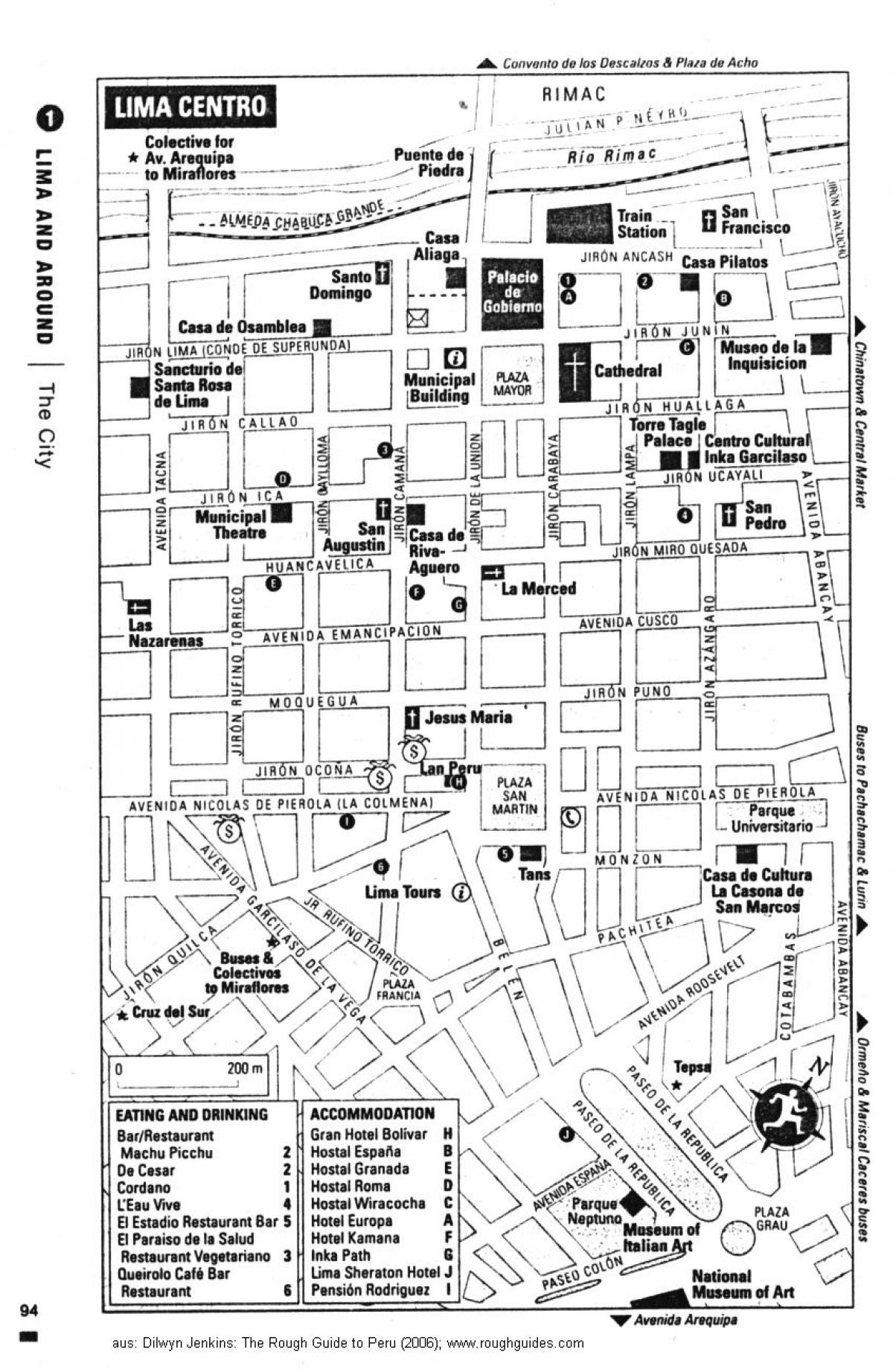 Mapa Lima hoda obilazak