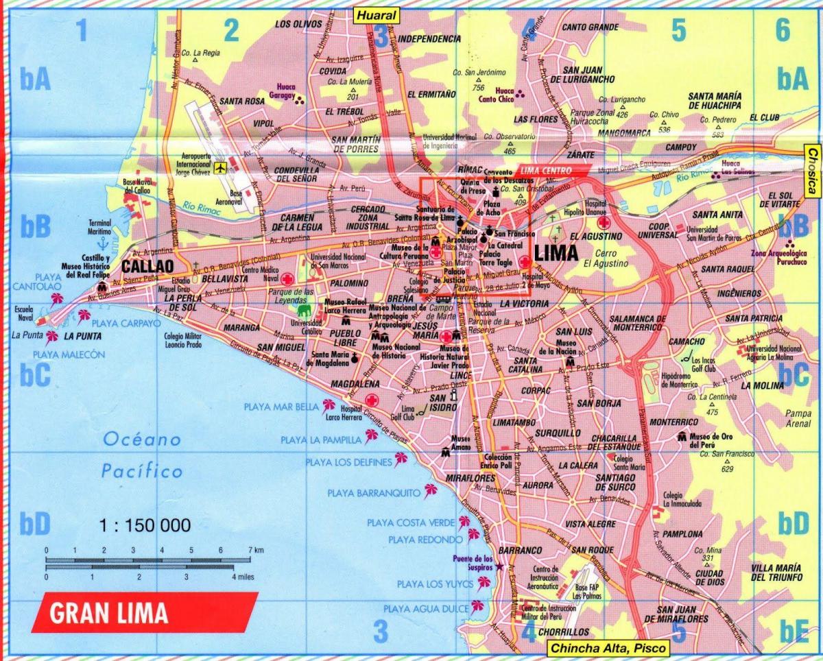 Mapa Lima hop na hop sa autobusa