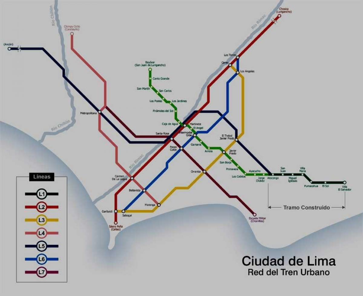 Lima peruu metro mapu