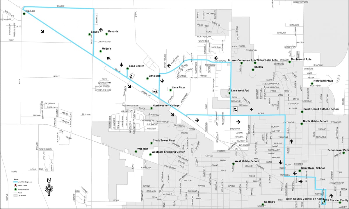 Mapa Lima tržnom centru