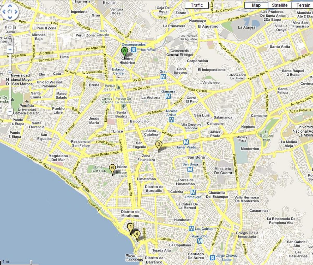 Mapa lince Lima peruu