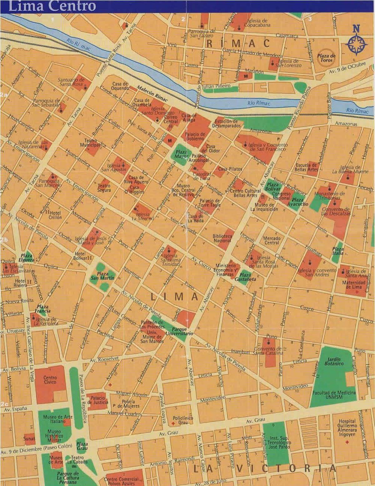 Mapa mapu Lima peruu i okolno podrucje