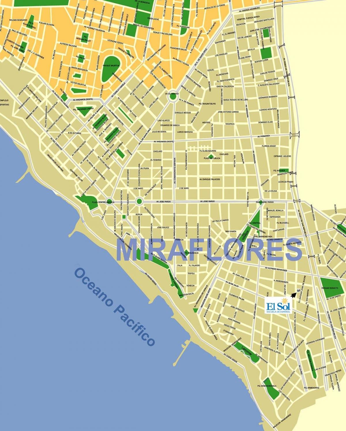 mapa na miraflores Lima peruu