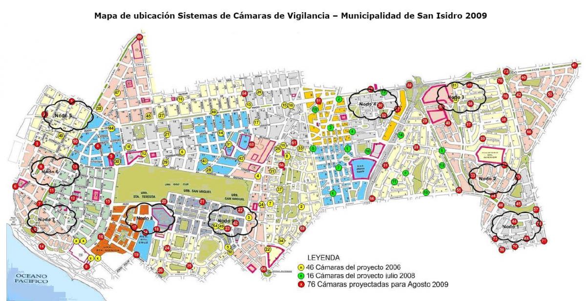Mapa san isidro Lima